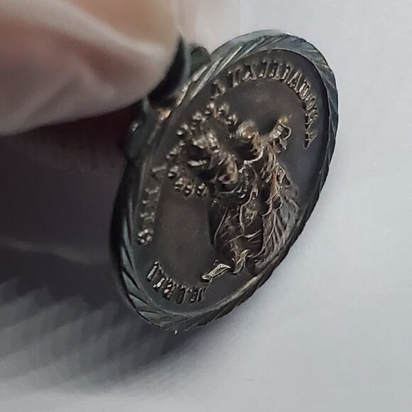 Maria Stma Auxiliadora Vintage Medal Silver 1000 (Pendant) - Picture 6 of 6